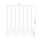Z-Lite Cayden Linear Chandelier, 7-Light, 4.75in W x 54in L x 16.75in H, Modern Gold/Clear, Etched Opal 1946P-7L-MGLD - alternate 2